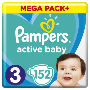 Active Baby Πάνες Μέγεθος 3 (6-10Kg) Mega Pack 152τμχ