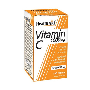 Vitamin C 1000mg 100 Μασώμενα Δισκία