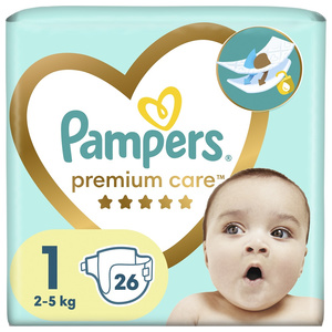 Premium Care Πάνες Μέγεθος 1 Newborn (2-5 Kg) 26τμχ