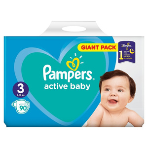 Active Baby Πάνες Μέγεθος 3 (6-10 kg) Giant Pack 90τμχ