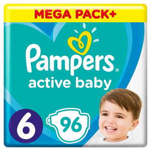 Active Baby Πάνες Μέγεθος 6 (13-18Kg) Mega Pack 96τμχ