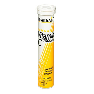 Vitamin C 1000mg Λεμόνι 20 Αναβράζοντα Δισκία