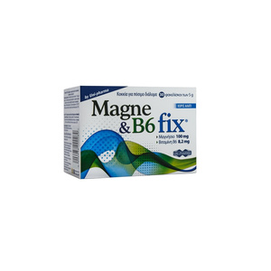 Magne & B6 Fix - Συμπλήρωμα Διατροφής με Μαγνήσιο & Β6 30Φακελίσκοι X5g