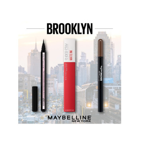 Promo Brooklyn Superstay Matte Ink Lipstick 5ml & Hyper Easy Eyeliner 0.6g & Brow Satin Duo Pencil 8g