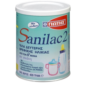 Sanilac 2 Γάλα 2ης Βρεφικής Ηλικίας 6m+ 400g