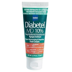 Diabetel MD 10% Ultra-Moisturizing & Repairing Foot Cream - Ενυδατική & Αναπλαστική Κρέμα Ποδιών Κατάλληλη για Διαβητικούς 75ml