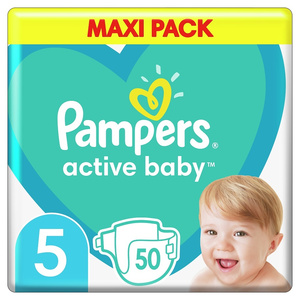 Active Baby Πάνες Μέγεθος 5 (11-16kg) Maxi Pack 50τμχ