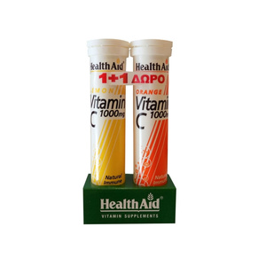 Promo Vitamin C 1000mg Με Λεμόνι 20 Αναβράζοντα Δισκία & Δώρο Vitamin C 1000mg Με Πορτοκάλι 20 Αναβράζοντα Δισκία