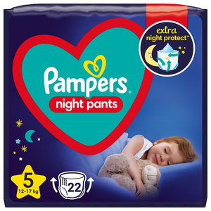 Night Pants Πάνες-Βρακάκι Για Νύχτα Μέγεθος 5 (12kg-17kg) 22τμχ