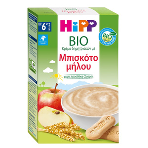 Bio Κρέμα Δημητριακών με Μπισκότο Μήλου 6m+ 250g