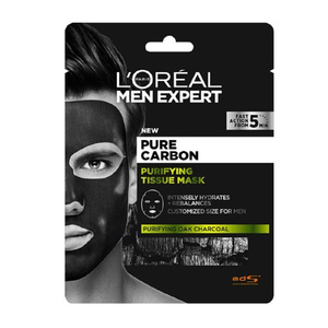 Men Expert Pure Charcoal Purifying Μαύρη Μάσκα Προσώπου Για Καθαρισμό 30g
