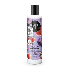 Organic Shop Σαμπουάν Για Όγκο Κατάλληλο Για Λιπαρά Μαλλιά Με Σύκο & Τριαντάφυλλο 280ml
