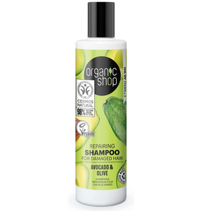 Organic Shop Σαμπουάν Επανόρθωσης - Κατεστραμμένα Μαλλιά Με Αβοκάντο & Ελιά 280ml