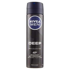 Men Deep Black Carbon Dry & Clean Feel Deodorant Anti-Perspirant - Αποσμητικό Σπρέϊ 48ωρης Προστασίας 150ml