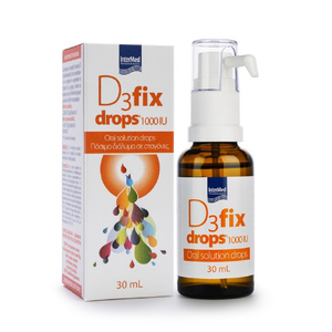 D3 Fix Drops 1000IU - Συμπλήρωμα Βιταμίνης D3 Σε Σταγόνες Με Φυσική Γεύση Βανίλιας 30ml