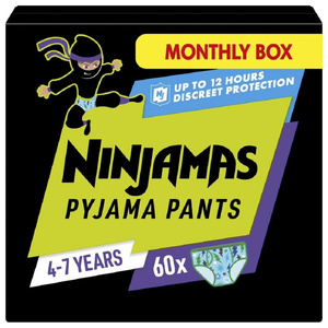 Ninjamas Monthly Pack Πάνες - Βρακάκι Για Αγόρι (4-7 Χρονών) 60τμχ