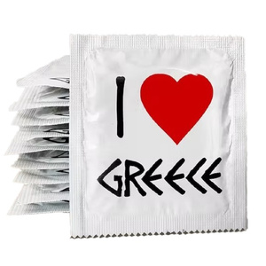 I Love Greece - Red Black - Προφυλακτικό 1τμχ