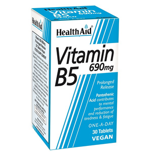 Vitamin B5 690mg Συμπλήρωμα Διατροφής Mε Βιταμίνη Β 30tabs