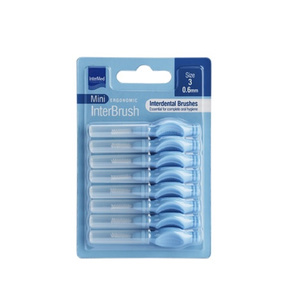 Ergonomic InterBrush Mini Μεσοδόντια Βουρτσάκια Για Ολοκληρωμένο Καθαρισμό 0.6mm Μπλε 8τμχ
