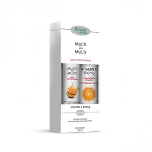 Promo Multi+Multi Με Γλυκαντικό Στέβια 20tabs & Δώρο Vitamin C 500mg 20tabs