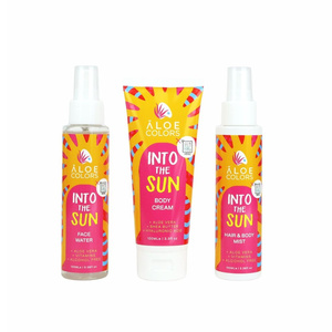 Promo Into The Sun Cosmetic Bag Body Cream 100ml & Face Water 100ml & Hair & Body Mist 100ml